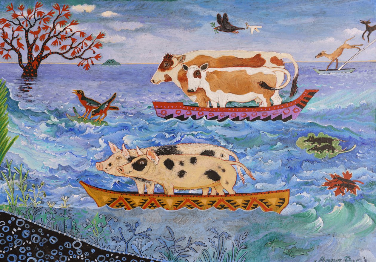 Off the Ark, 2018 (akril) alkotó: Anna Pugh