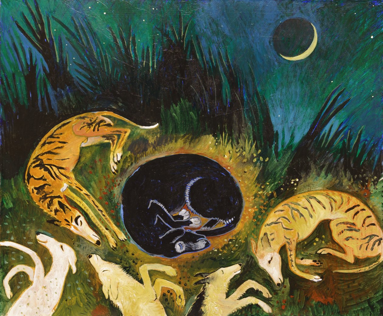 Sleeping Dogs, 2017 (akril) alkotó: Anna Pugh