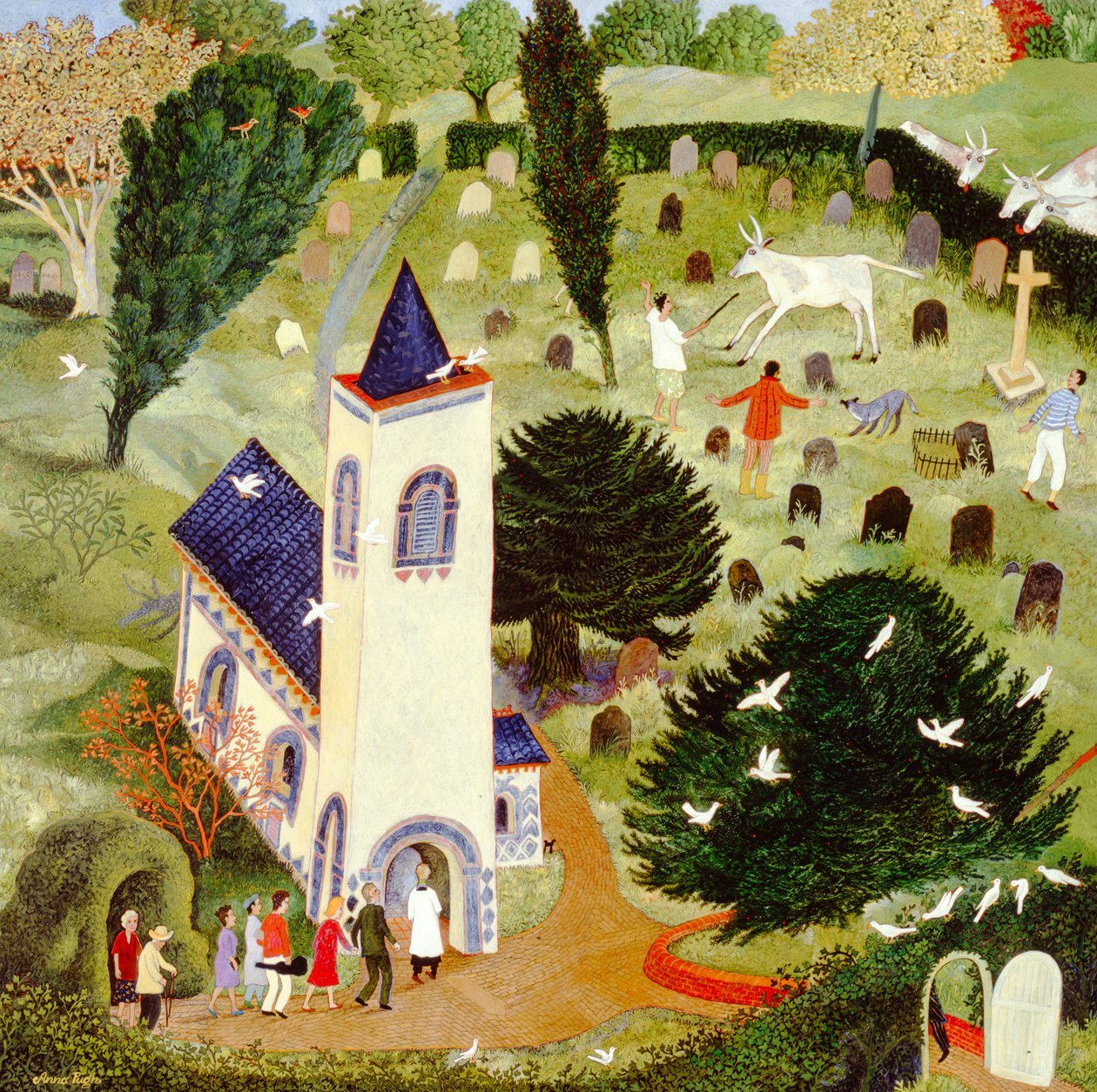 Kóbor szarvasmarha, 2007 (akril) alkotó: Anna Pugh