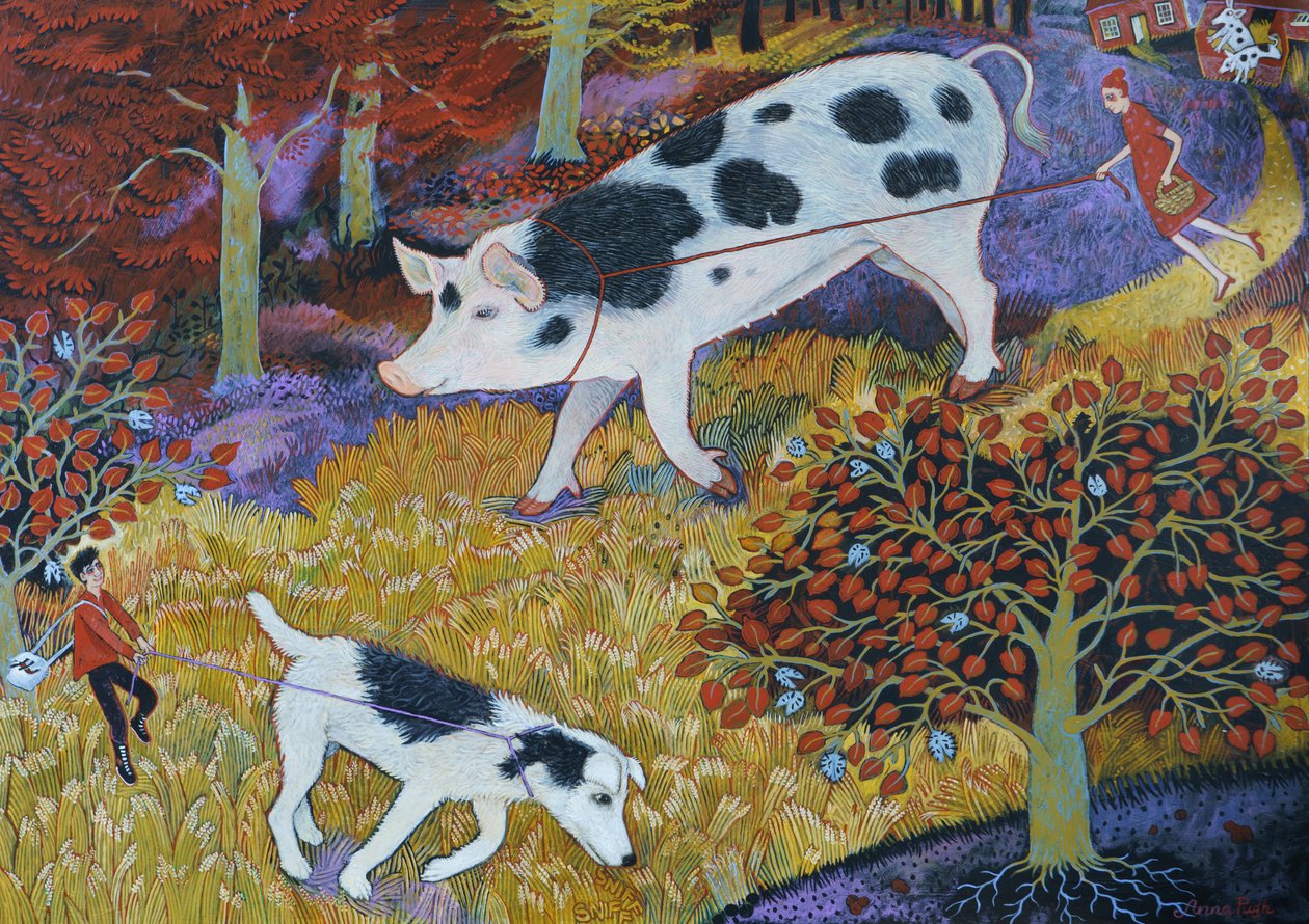 Truffling, 2020 (akril) alkotó: Anna Pugh