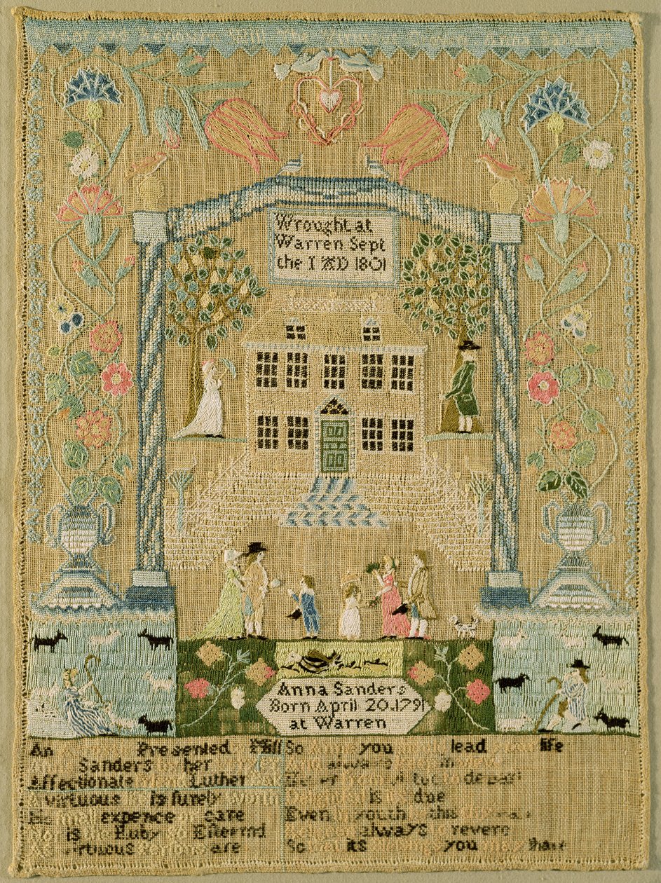 Mintavevő, 1801 (selyemszál vászonra) alkotó: Anna Sanders