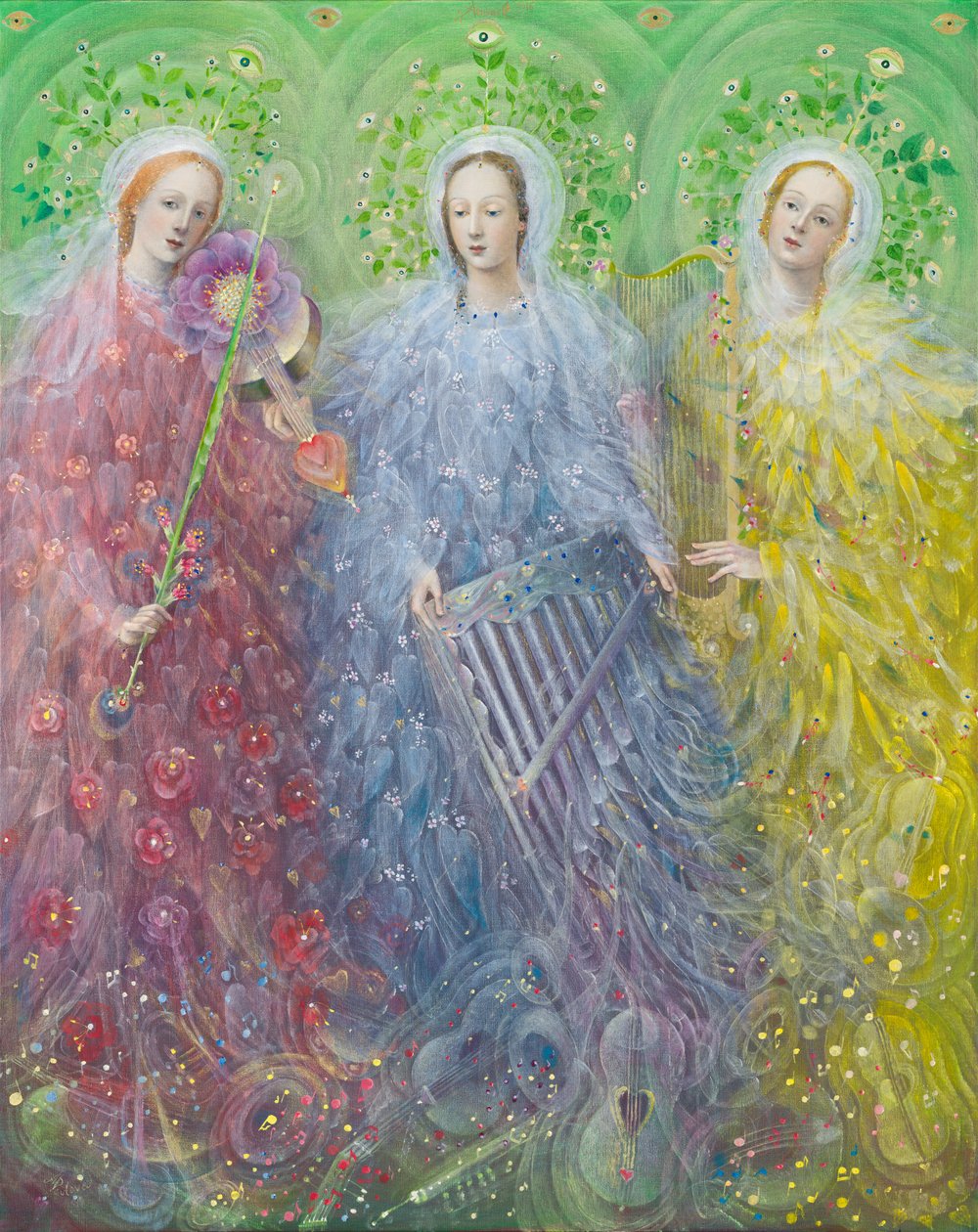 Háromszólamú mise, 2016 (olaj, belga vászon) alkotó: Annael Anelia Pavlova