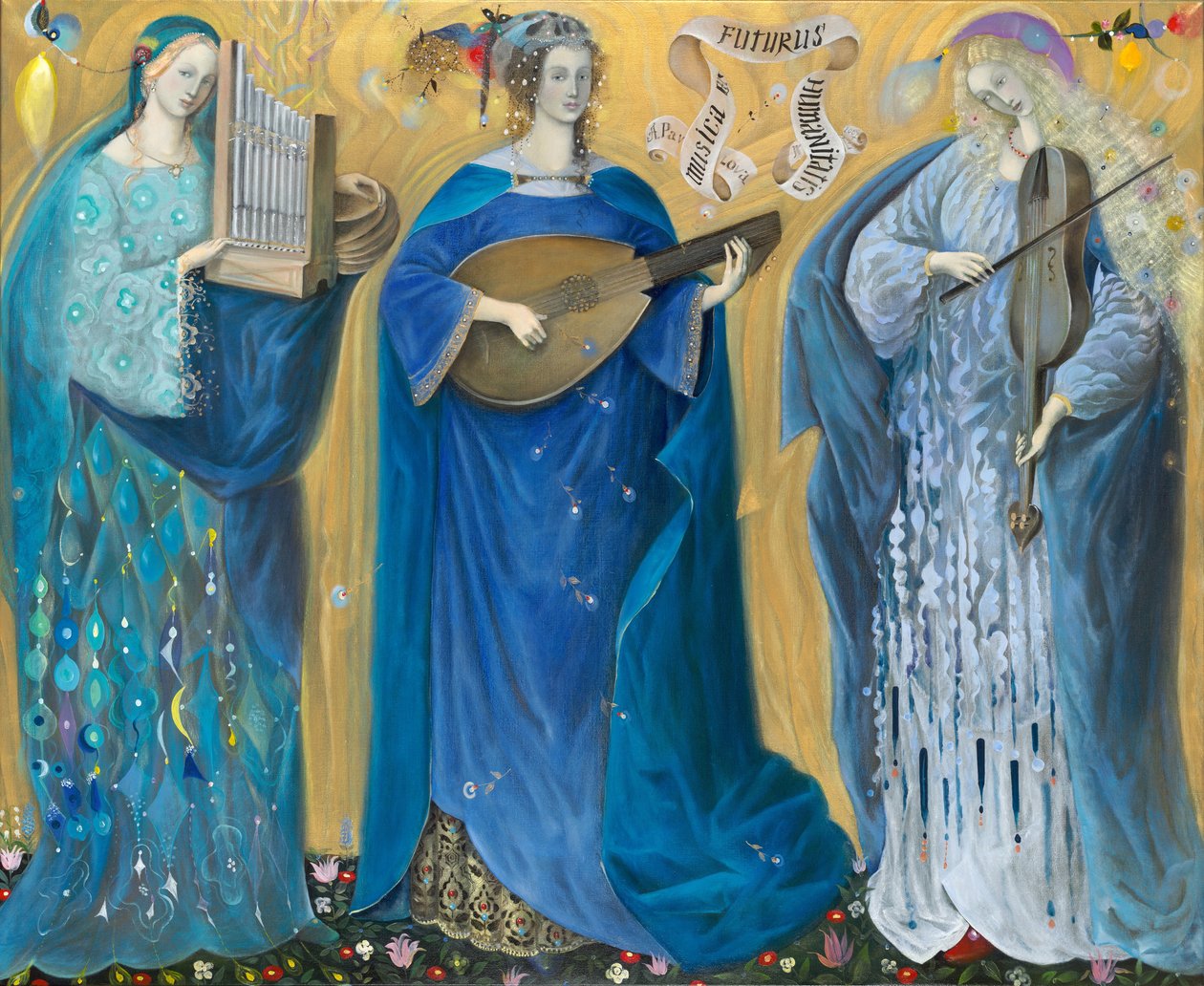 Meditációk a Szentháromságról - Olivier Messiaen zenéje után, 2007 (olaj, belga vászon) alkotó: Annael Anelia Pavlova