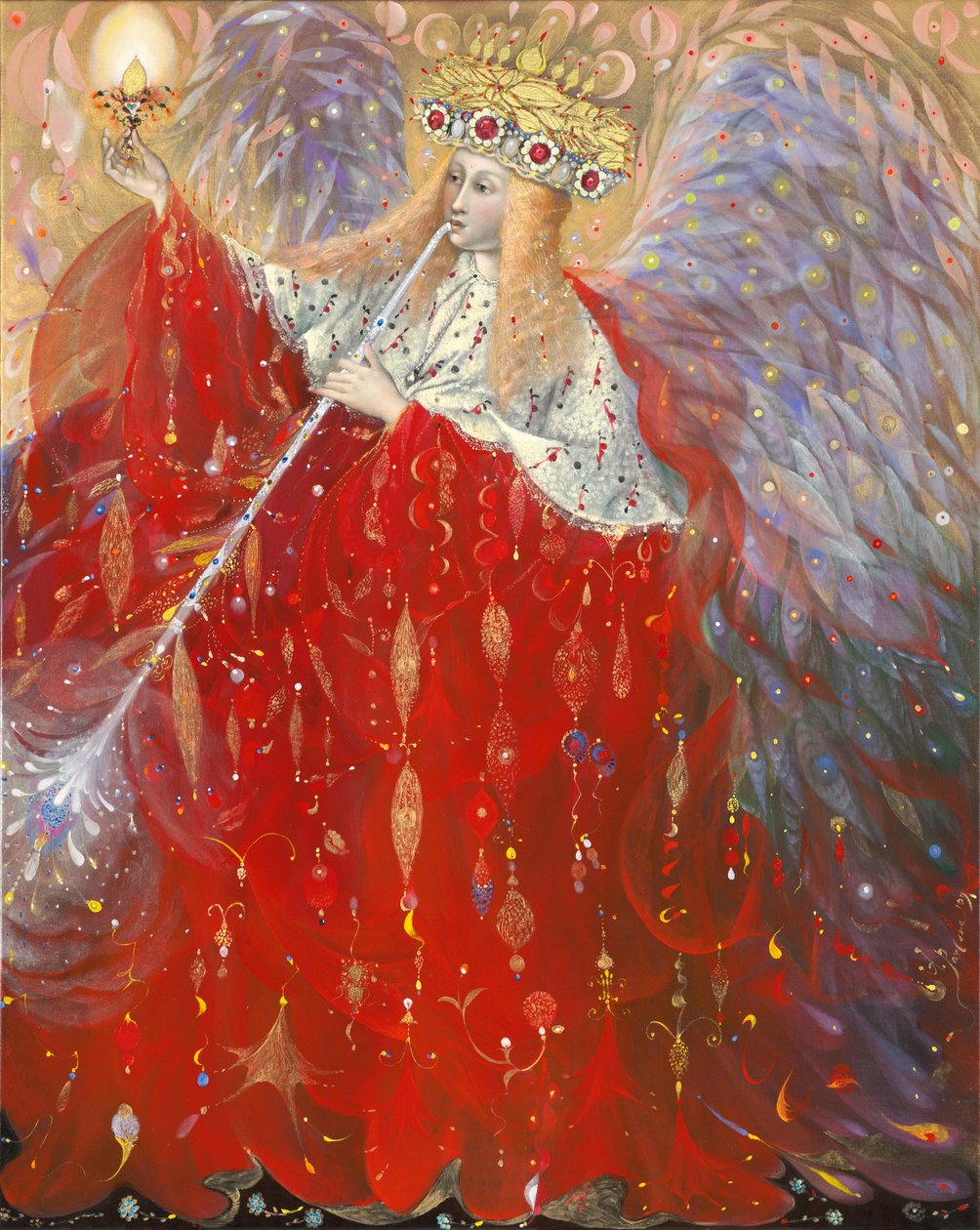 Az élet angyala, 2009 (olaj és levélarany, belga vászon) alkotó: Annael Anelia Pavlova