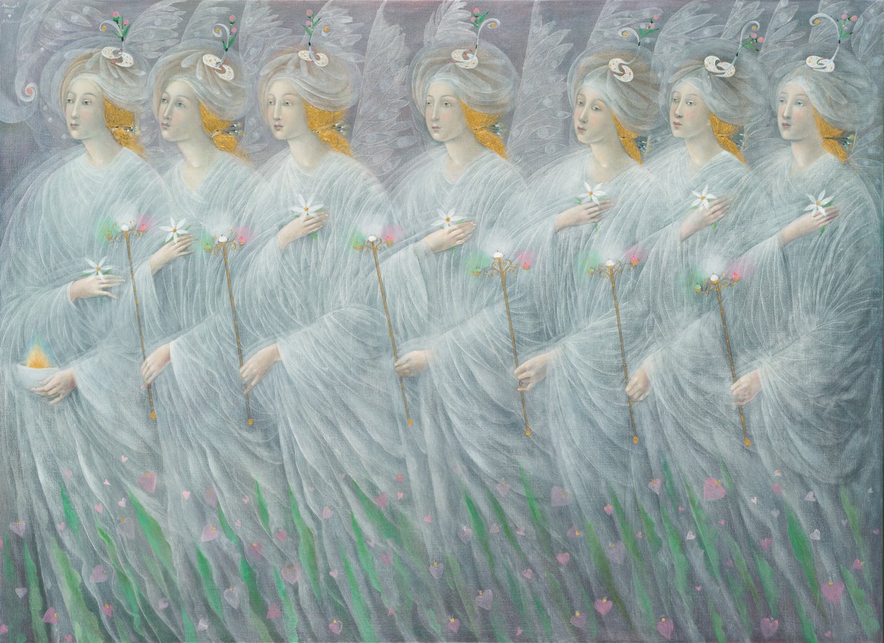 A tavasz kinyilatkoztatása (diptichon), jobb oldali tábla, 2012 (olaj, belga vászon) alkotó: Annael Anelia Pavlova