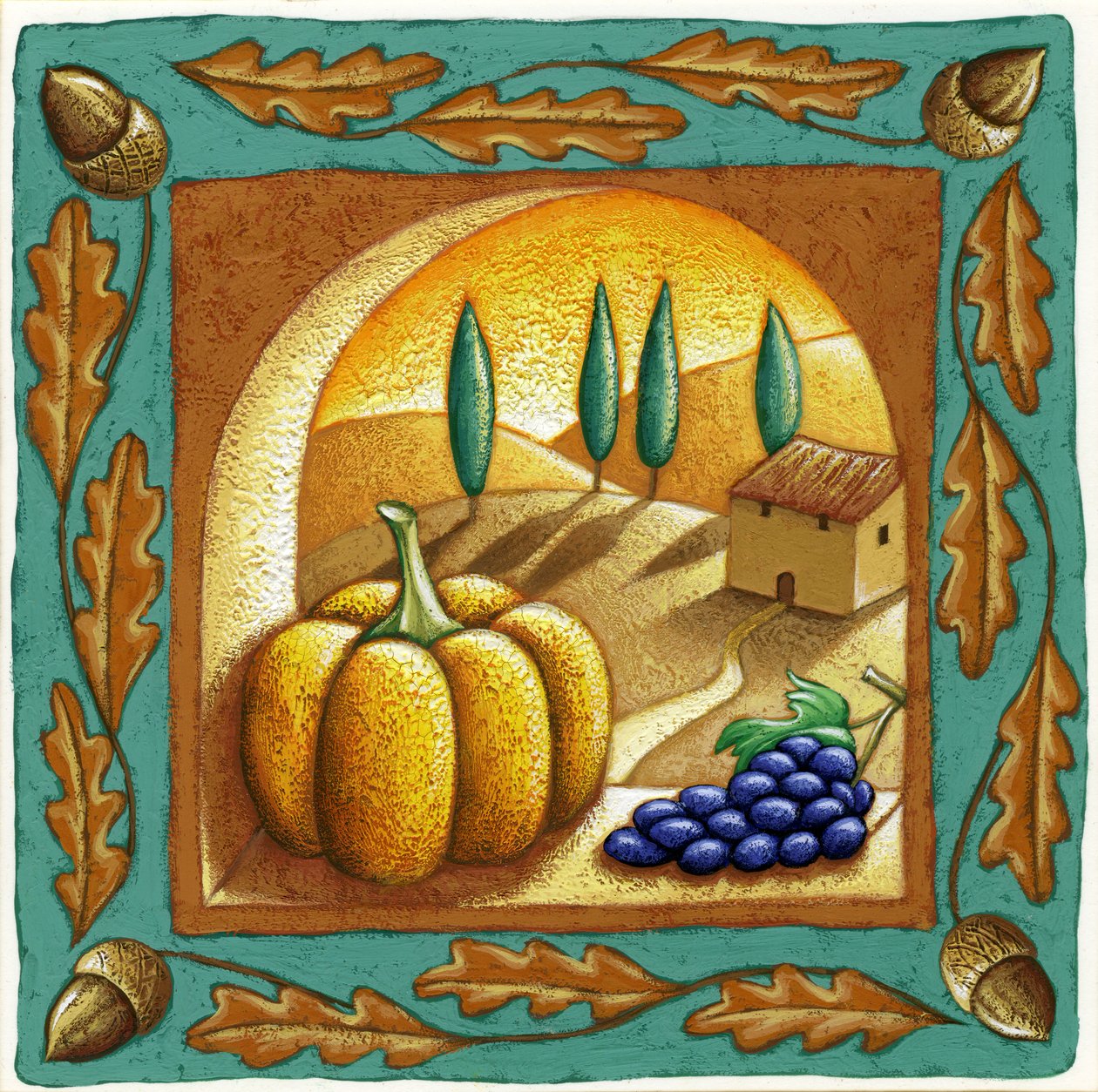 Négy évszak, ősz, 2015 (gouache) alkotó: Annalisa Morrocco