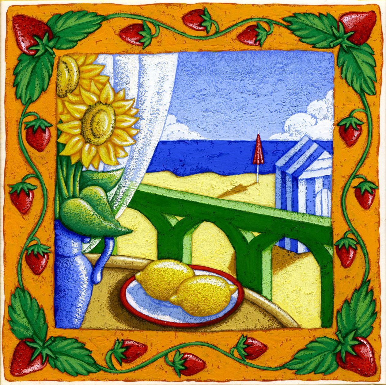 Négy évszak, nyár, 2015 (gouache) alkotó: Annalisa Morrocco