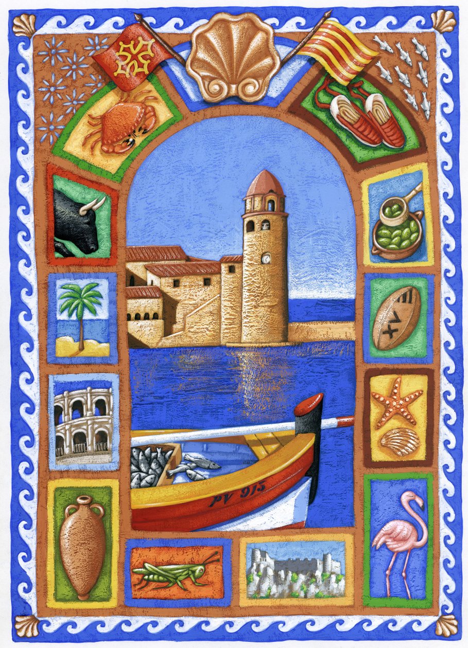 Languedoc, 2015 (gouache) alkotó: Annalisa Morrocco