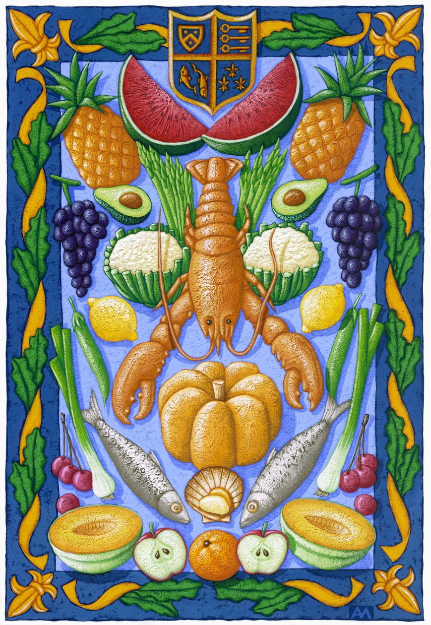 Királyi bankett, 2011 (gouache) alkotó: Annalisa Morrocco