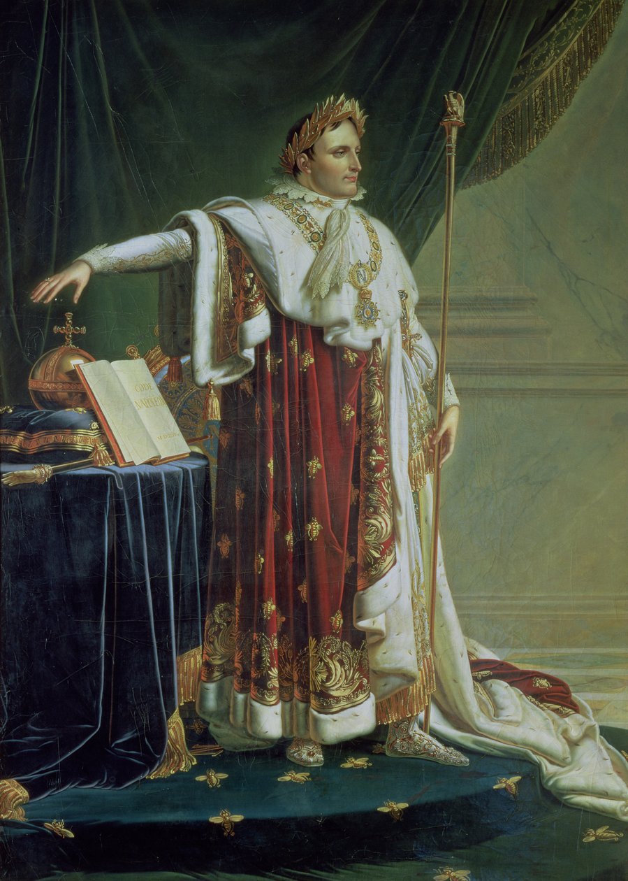 I. Napóleon portréja koronázási ruhájában, 1804 alkotó: Anne Louis Girodet de Roucy Trioson