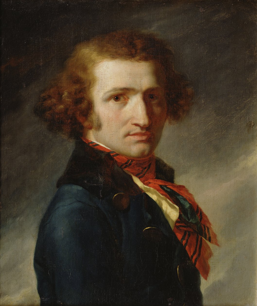 Kék ruhás férfi portréja alkotó: Anne Louis Girodet de Roucy Trioson