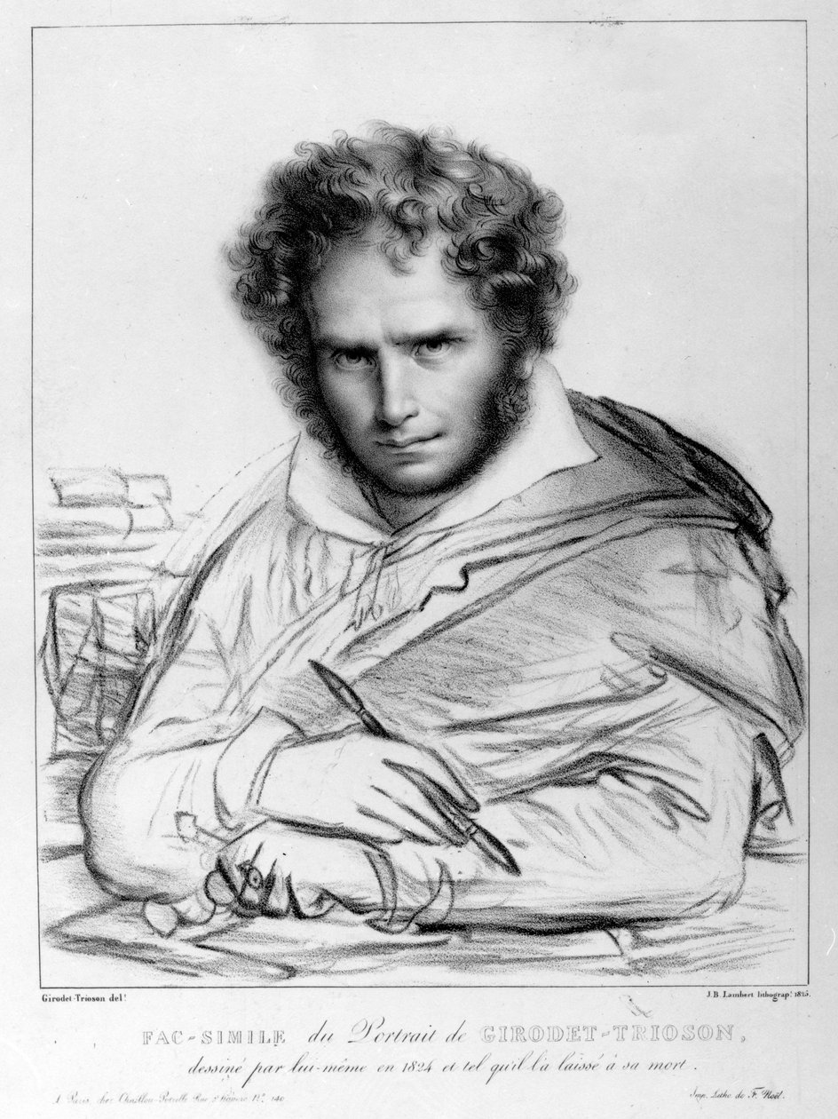 Önarckép, J. B. Lambert nyomat alkotó: Anne Louis Girodet de Roucy Trioson