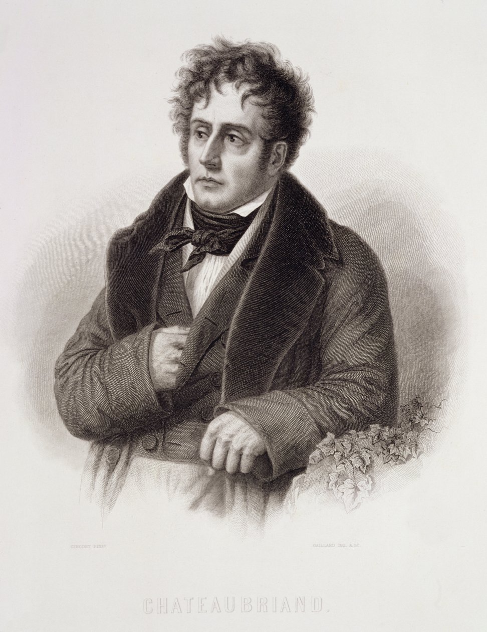Francois Rene, Vicomte de Chateaubriand (1768-1848) metszett Rene Gaillard (kb. 1719-90) alkotó: Anne Louis Girodet de Roucy Trioson