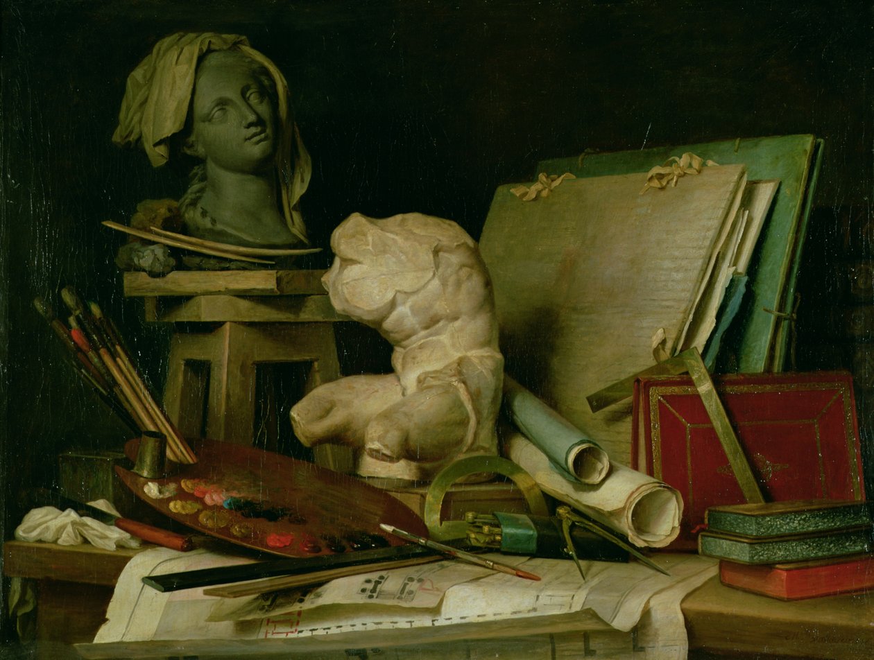 A művészetek attribútumai, 1769 alkotó: Anne Vallayer Coster