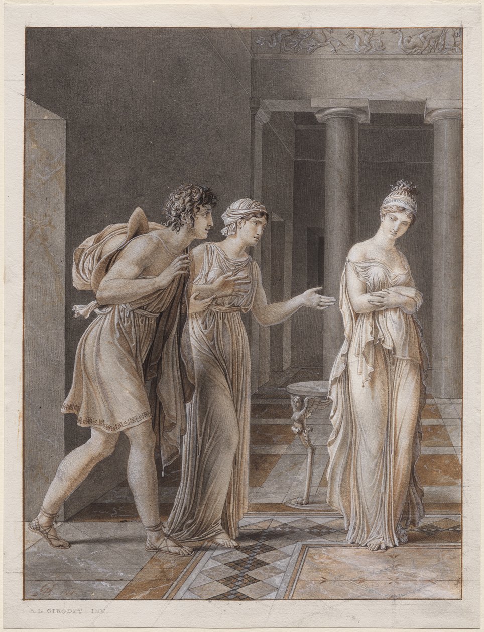 Orestes és Hermione találkozása alkotó: Anne-Louis Girodet de Roucy-Trioson