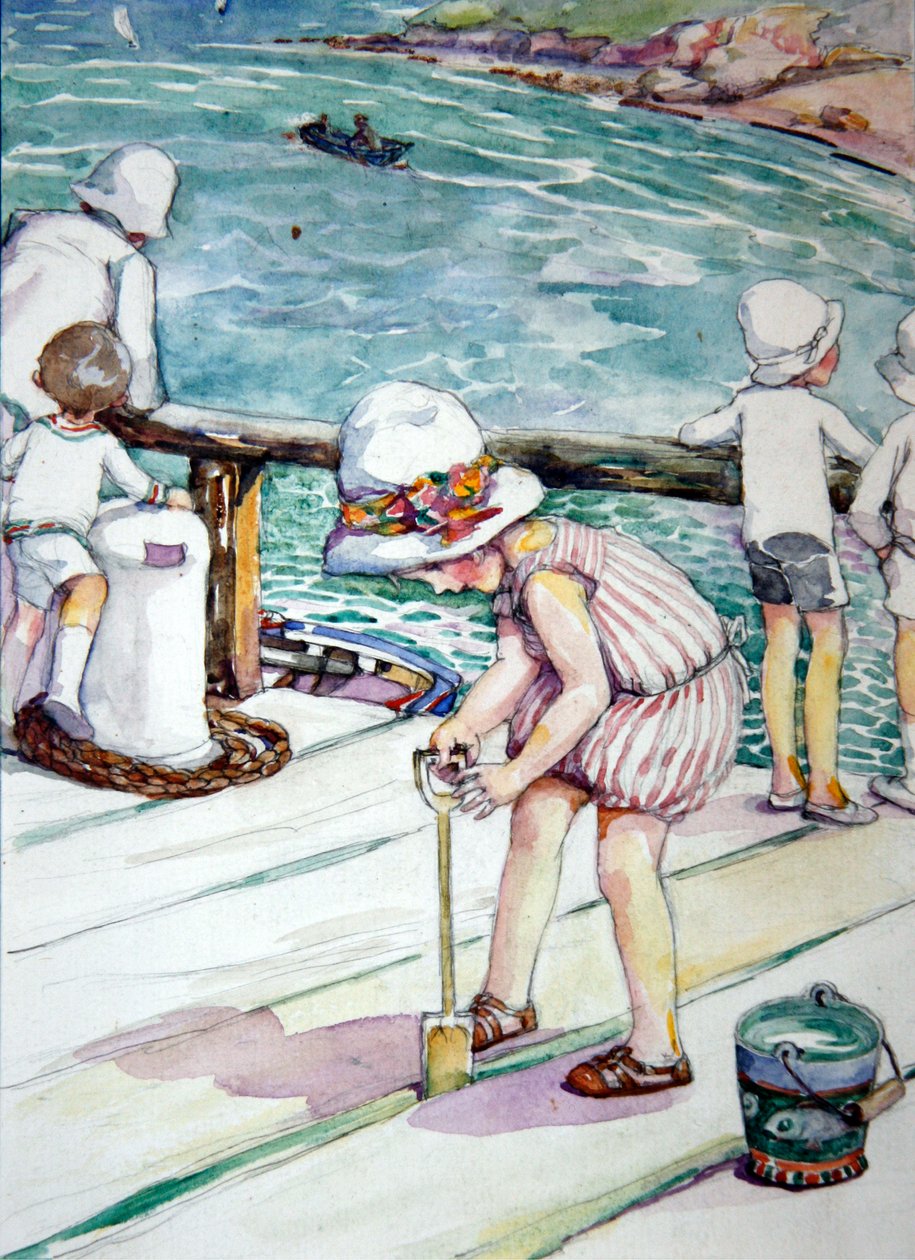 Hogyan veszítette el Evangeline az ásót, 1929 (wc papíron) alkotó: Anne Anderson