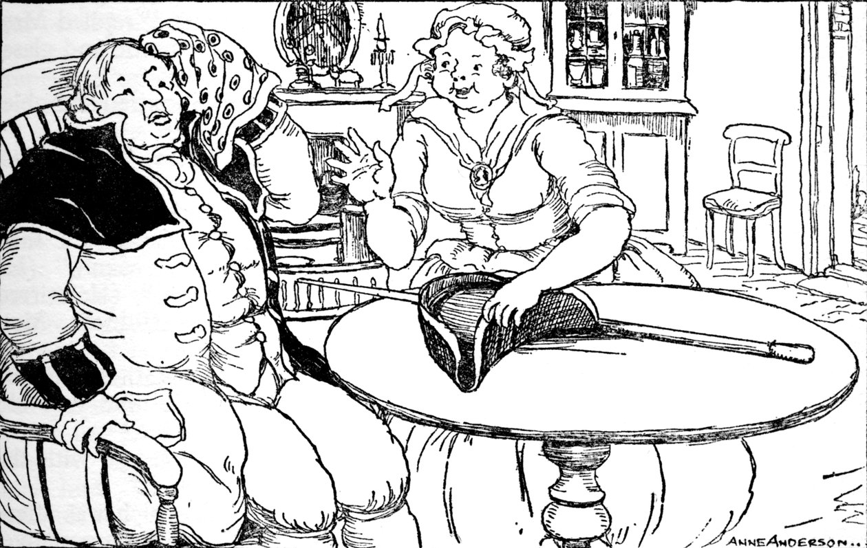 Mr. Bumble letörölte a homlokáról az izzadságot, amit a sétája kiváltott, 1937 alkotó: Anne Anderson