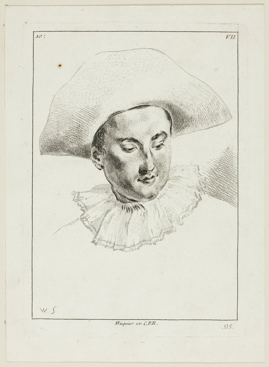 Férfifej (kalap és fodros fej) alkotó: Anne Claude Philippe Caylus