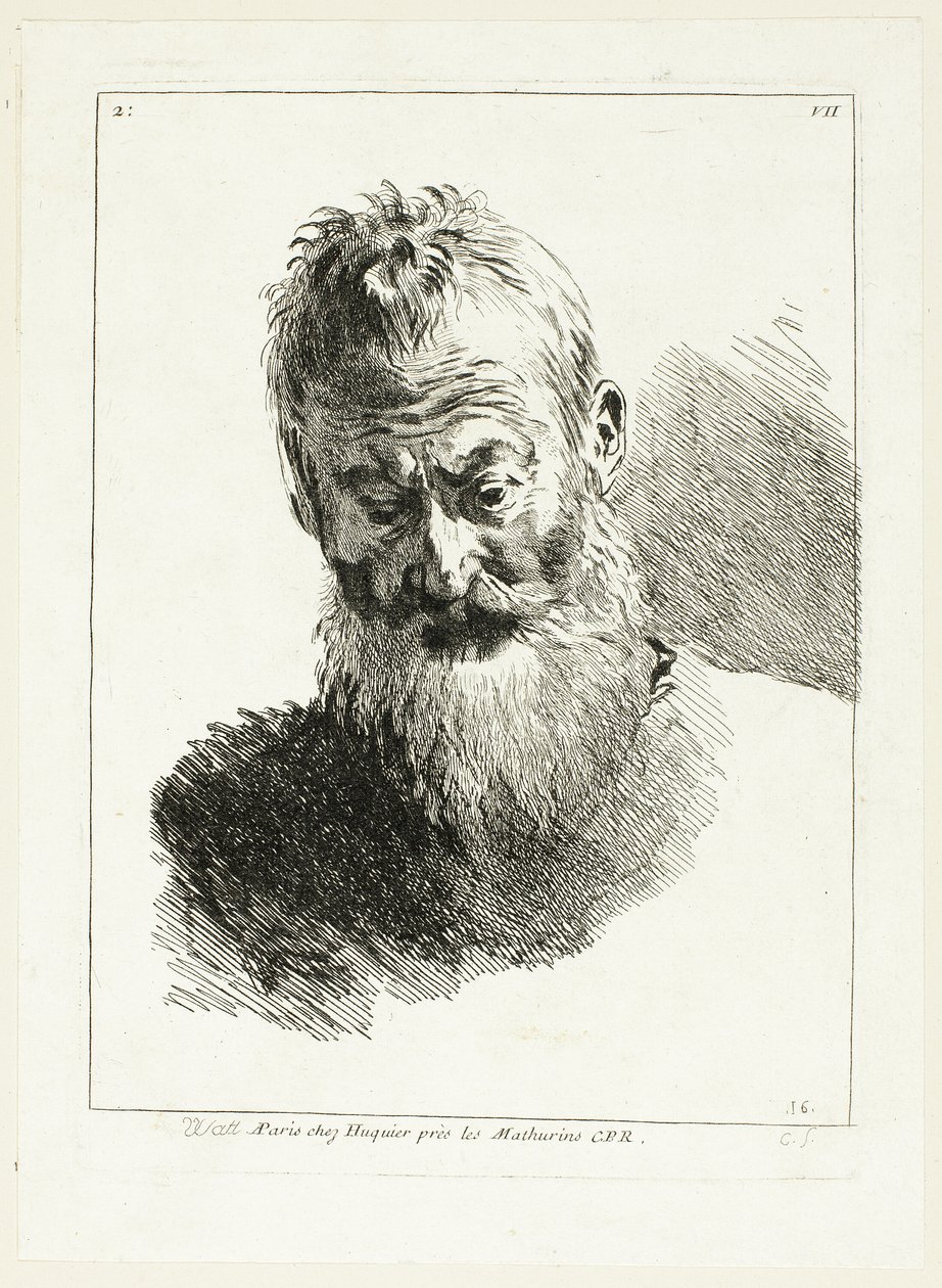 Férfi fej alkotó: Anne Claude Philippe Caylus