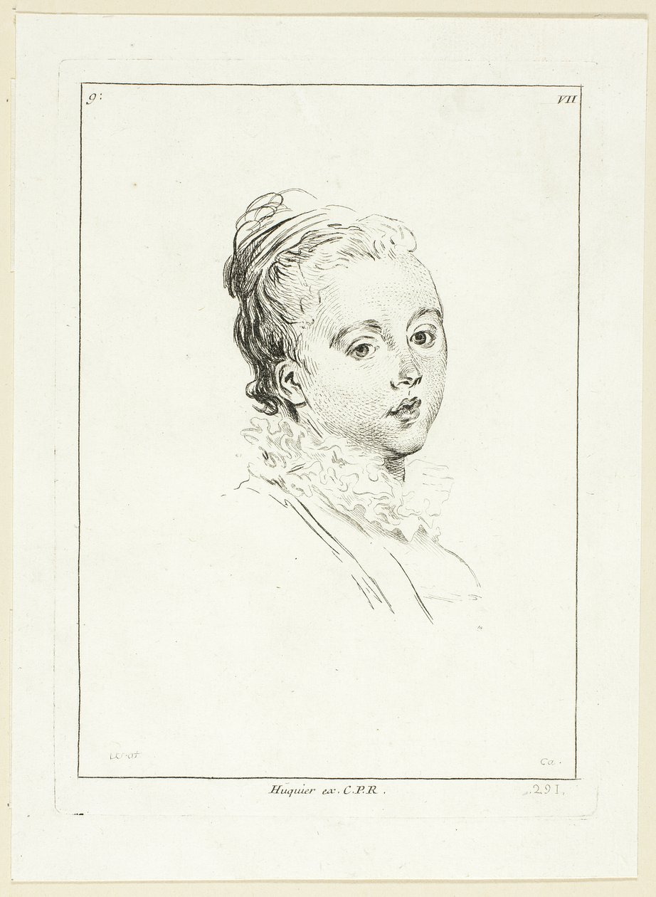 Női fej (balra fordítva) alkotó: Anne Claude Philippe Caylus