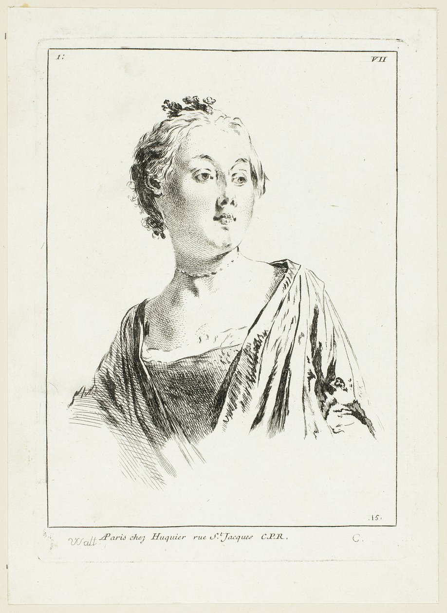 Női fej alkotó: Anne Claude Philippe Caylus