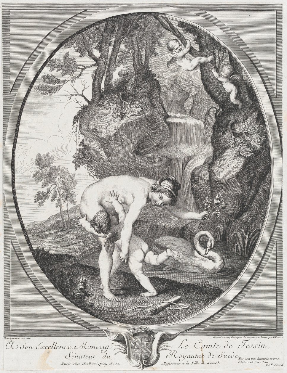 Venus Catching Love vagy Venus Flogging Love, kb. 1741. Alkotók: Caylus, Anne-Claude-Philippe de, Etienne Fessard. alkotó: Anne Claude Philippe de Caylus, Etienne Fessard