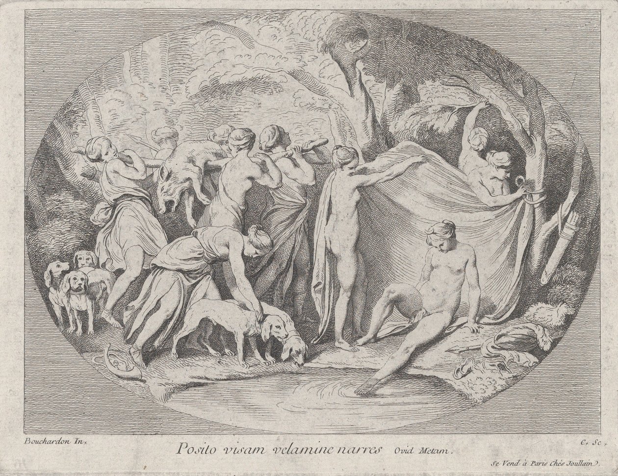 Diana a fürdőben, miután visszatért a vadászatból, kb. 1730-60. alkotó: Anne Claude Philippe de Caylus