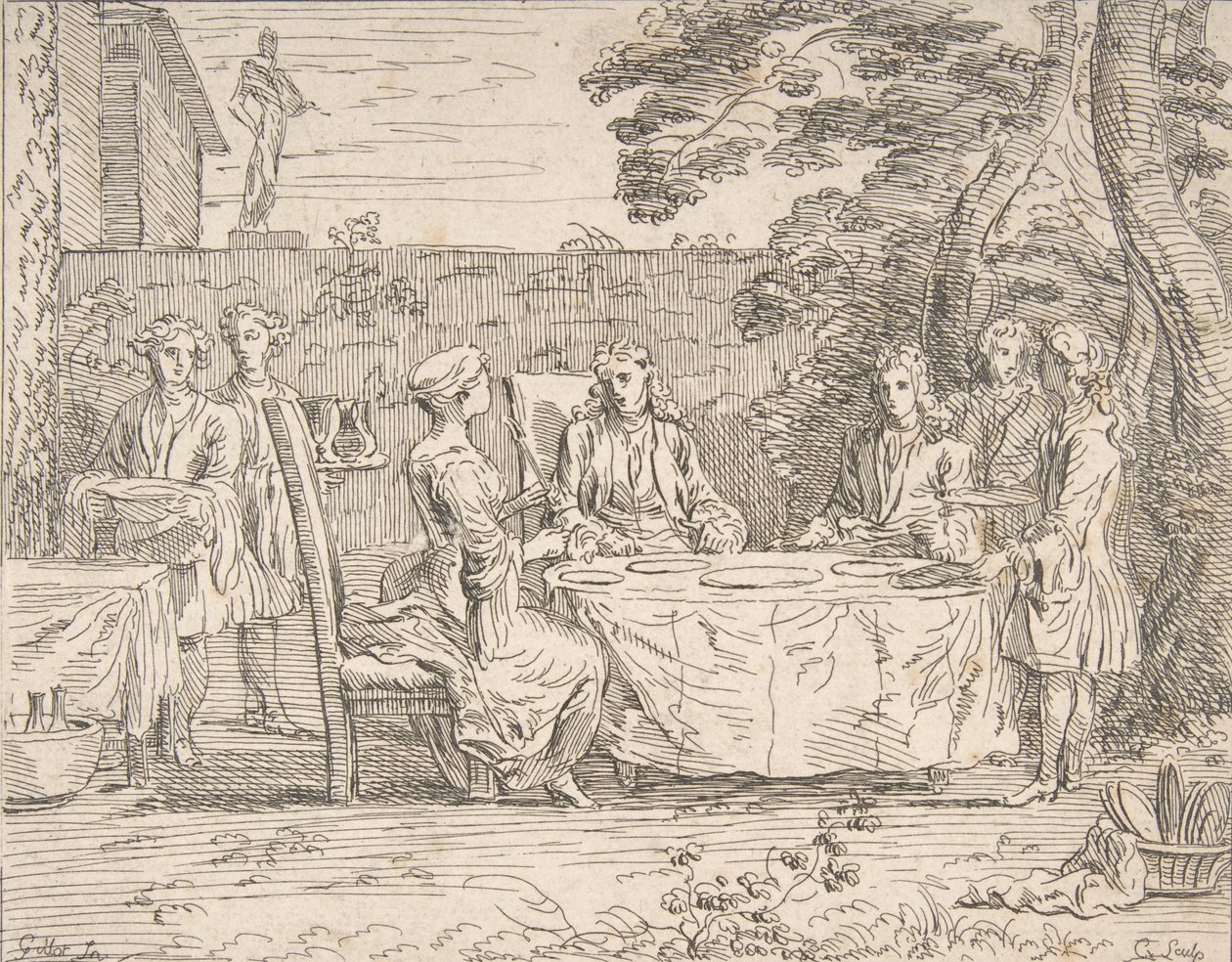 Distinguished Meal, kb.1725-1765. alkotó: Anne Claude Philippe de Caylus
