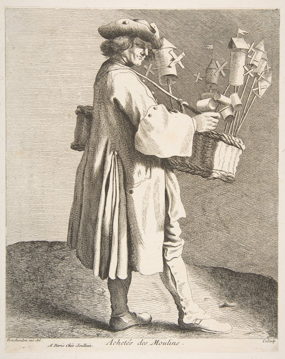 Whirligig Peddler, 1742. alkotó: Anne Claude Philippe de Caylus