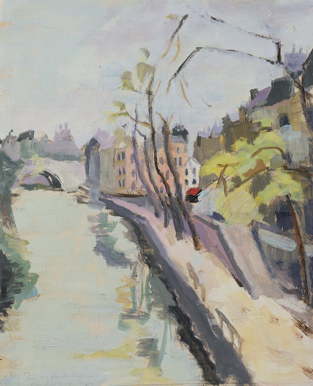 Quai des Grands Augustins, Párizs, 1961 (olaj, papír) alkotó: Anne Durham