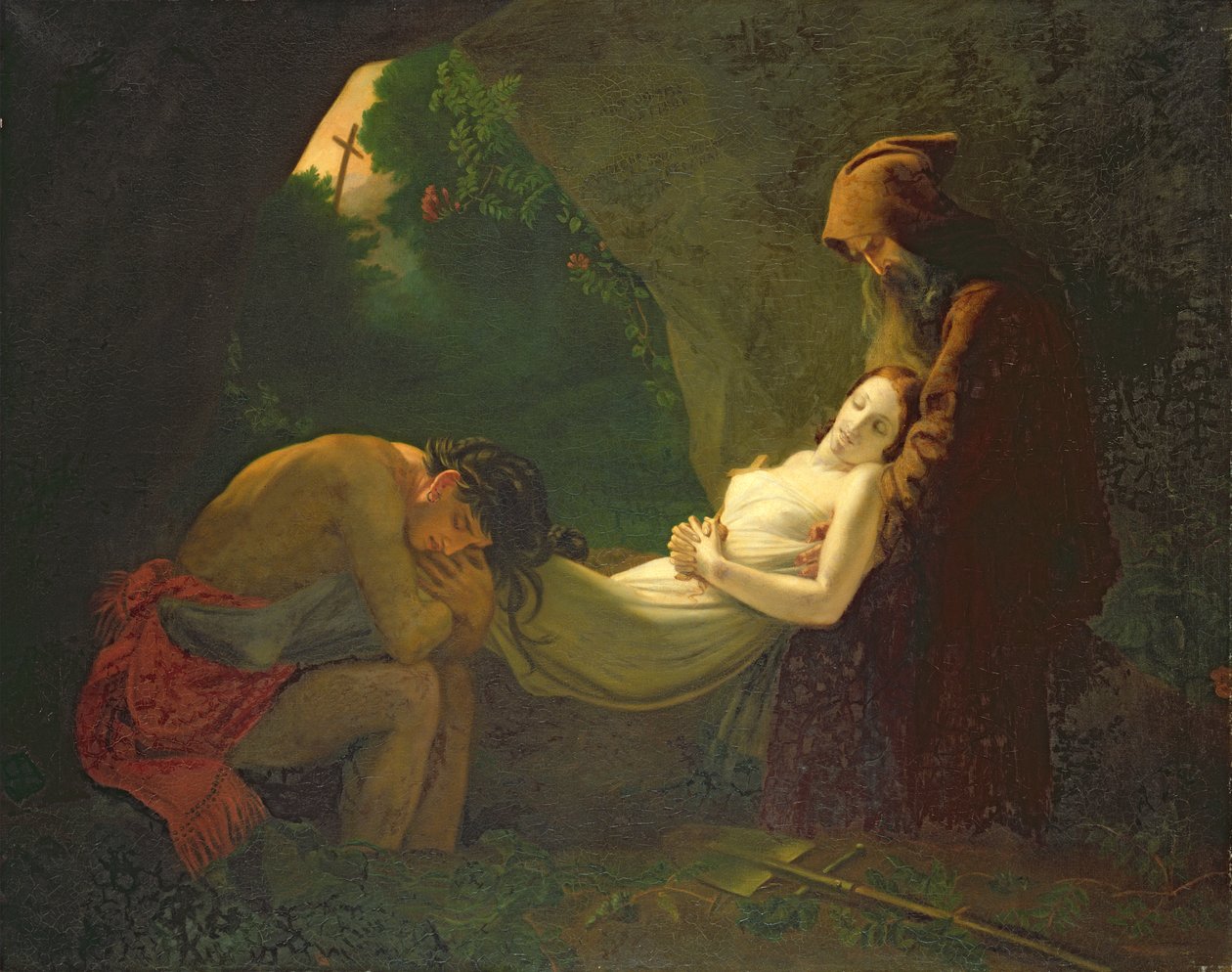 Atala temetése (olaj, vászon) alkotó: Anne Louis (after) Girodet de Roucy Trioson