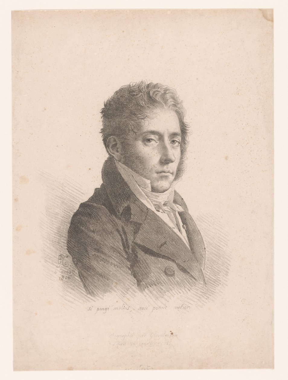 Portré Marie Philippe Coupin de la Couperie-tól Ha a festék jobb, nem is lehetne jobb (cím a tárgyon) alkotó: Anne Louis Girodet Trioson