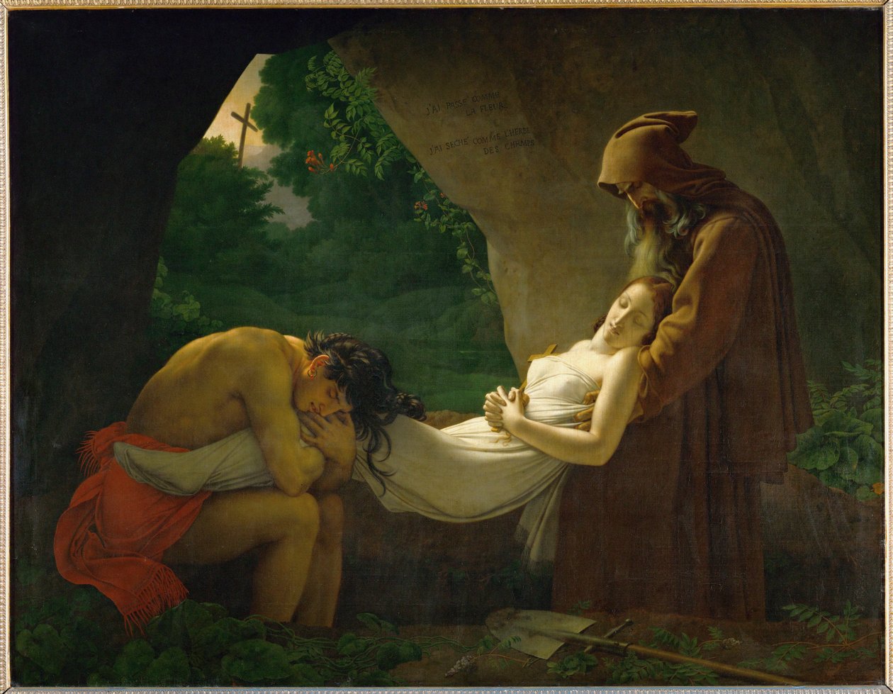 Atala au Tombeau, más néven Atala temetése ... alkotó: Anne Louis Girodet de Roucy Trioson