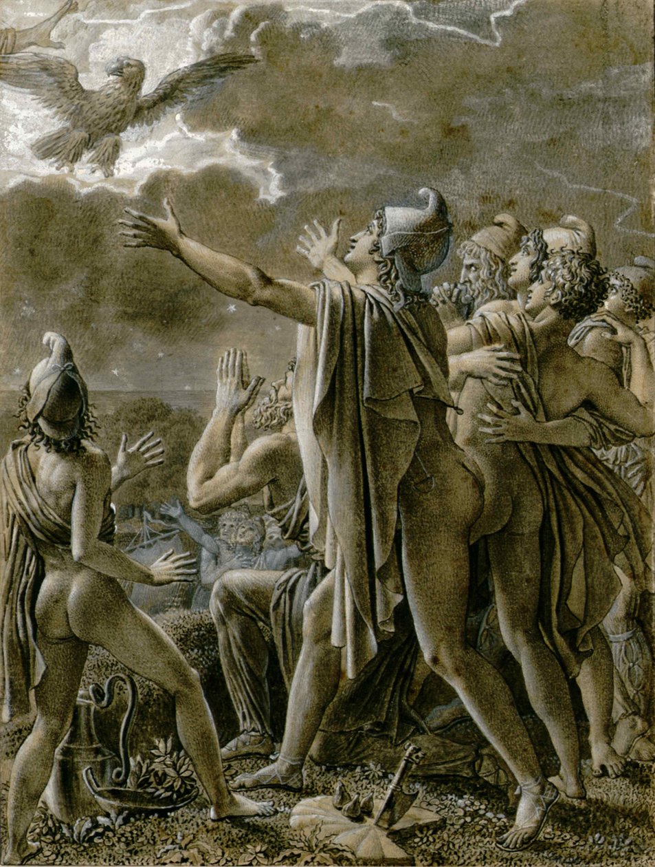 Aeneas és követői Latiumban, 1791-1793. alkotó: Anne Louis Girodet de Roucy Trioson