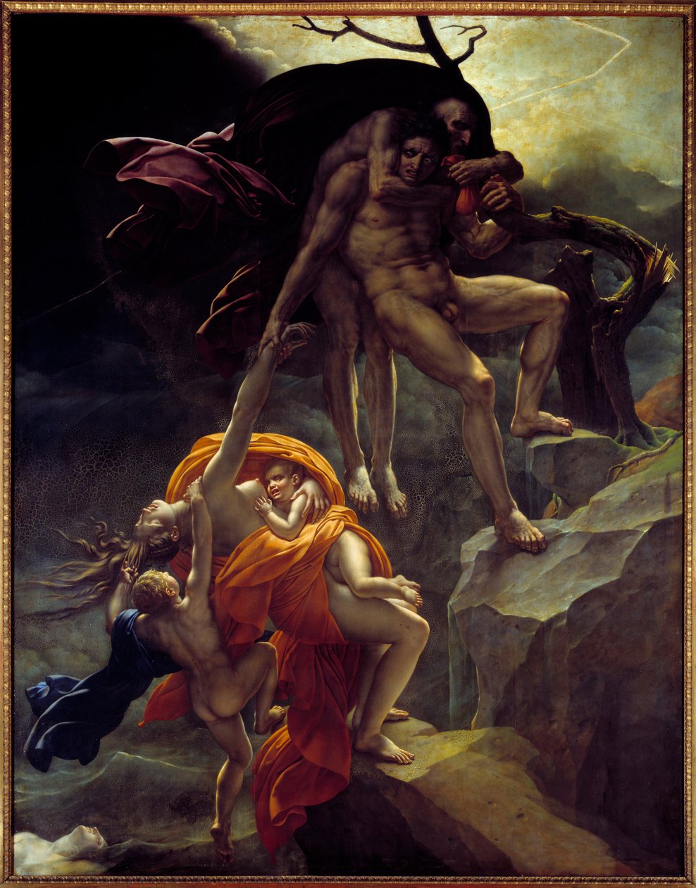 Vízözön jelenet. Anne Louis Girodet de Roucy-Trioson festménye (Anne-Louis Girodet de Roucy Trioson alkotó: Anne Louis Girodet de Roucy Trioson