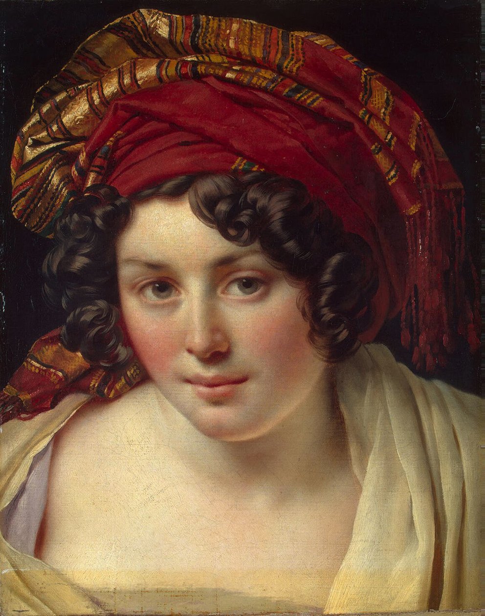 Egy turbános nő feje, 1820 körül alkotó: Anne Louis Girodet de Roucy Trioson