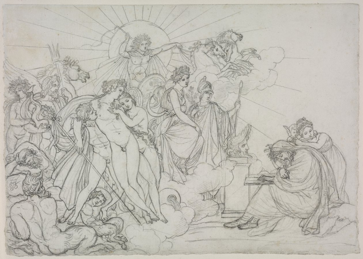 Könyörgés a mezőgazdaságot vezető istenségekhez Vergilius „Georgics” című művéből alkotó: Anne Louis Girodet de Roucy Trioson