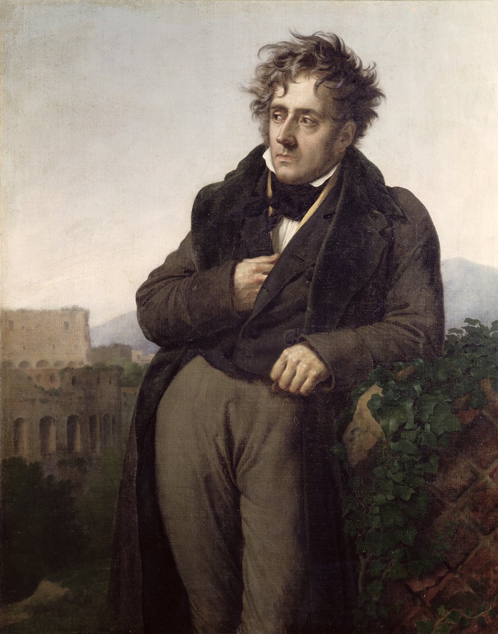 Francois Rene (1768-1848) Vicomte de Chateaubriand portréja, 1811 körül (lásd még: 75712) alkotó: Anne Louis Girodet de Roucy Trioson