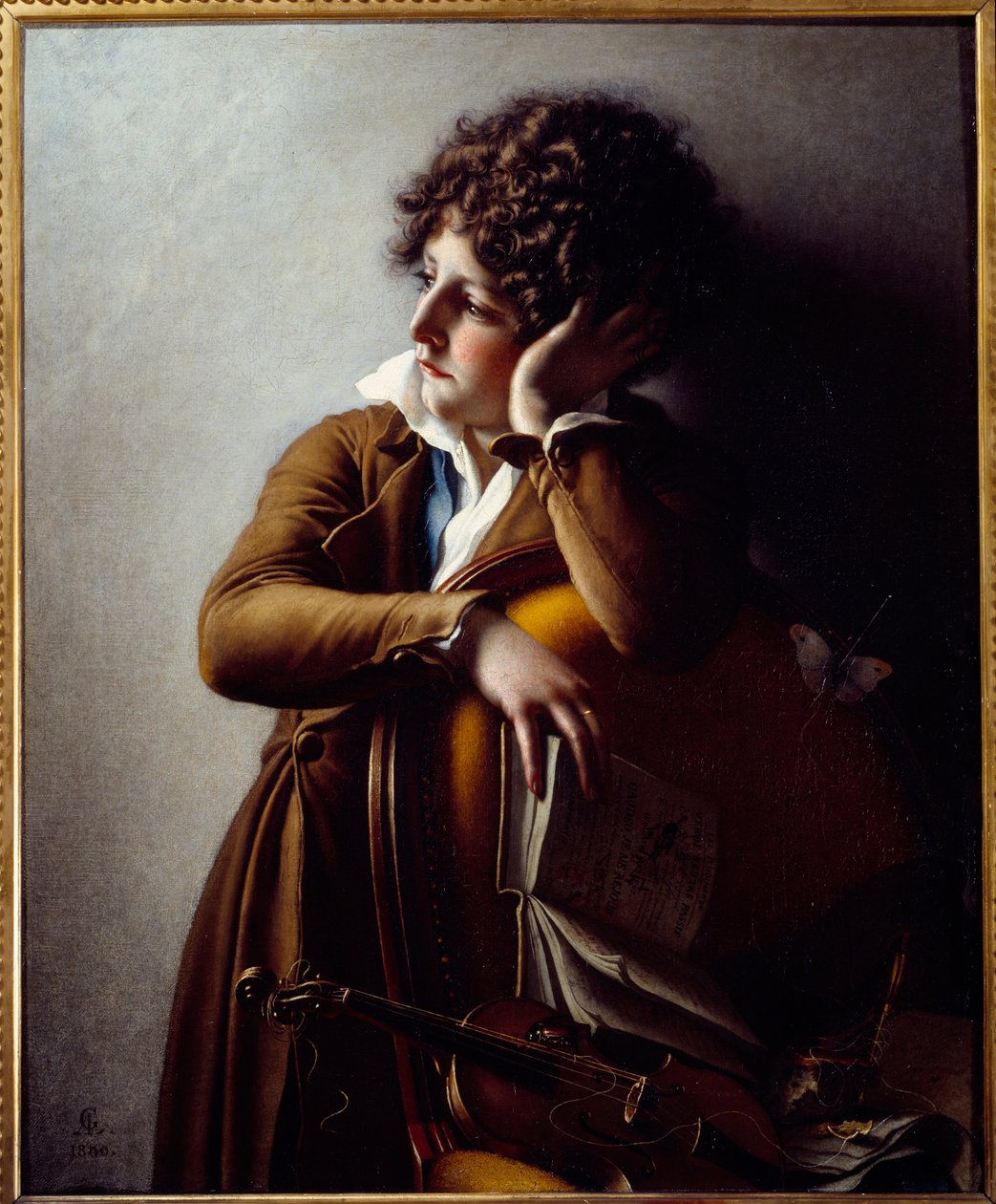 A fiatal Romainville Trioson, Dr. Benoit Francois Trioson fia portréja. Anne Louis Girodet de Roucy-Trioson festménye (Anne-Louis Girodet de Roucy Trioson alkotó: Anne Louis Girodet de Roucy Trioson