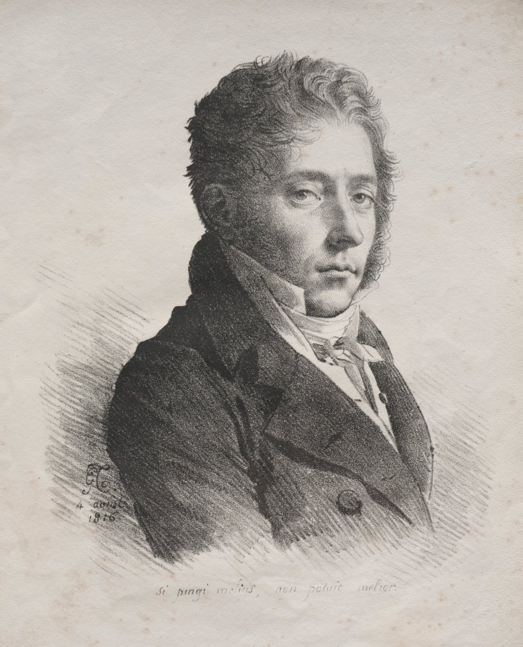 Litográfiai esszék gyűjteménye: MR portréja. Coupin de La Couperie, 1816. alkotó: Anne Louis Girodet de Roucy Trioson