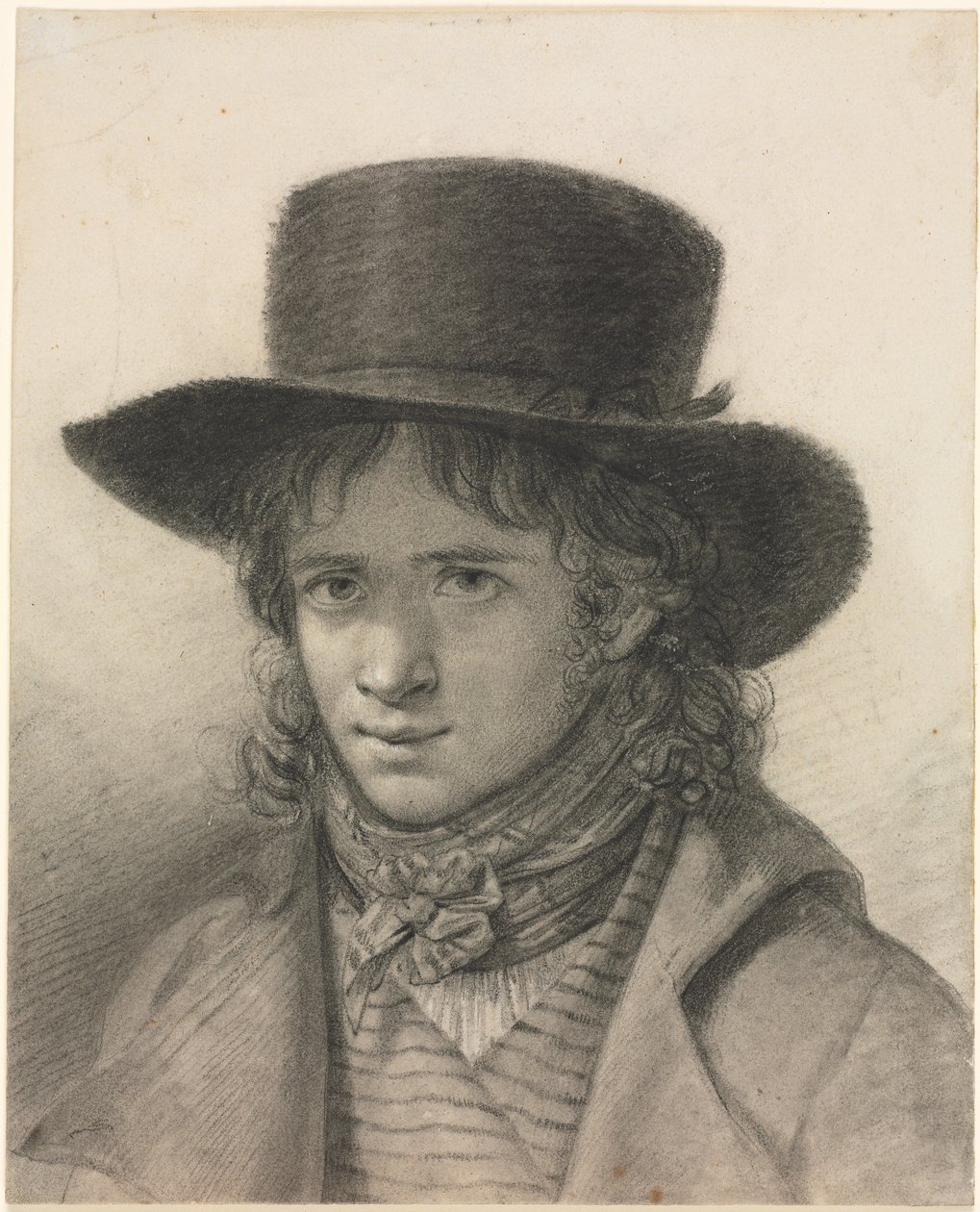 Önarckép kalapban, c. 1790. alkotó: Anne Louis Girodet de Roucy Trioson