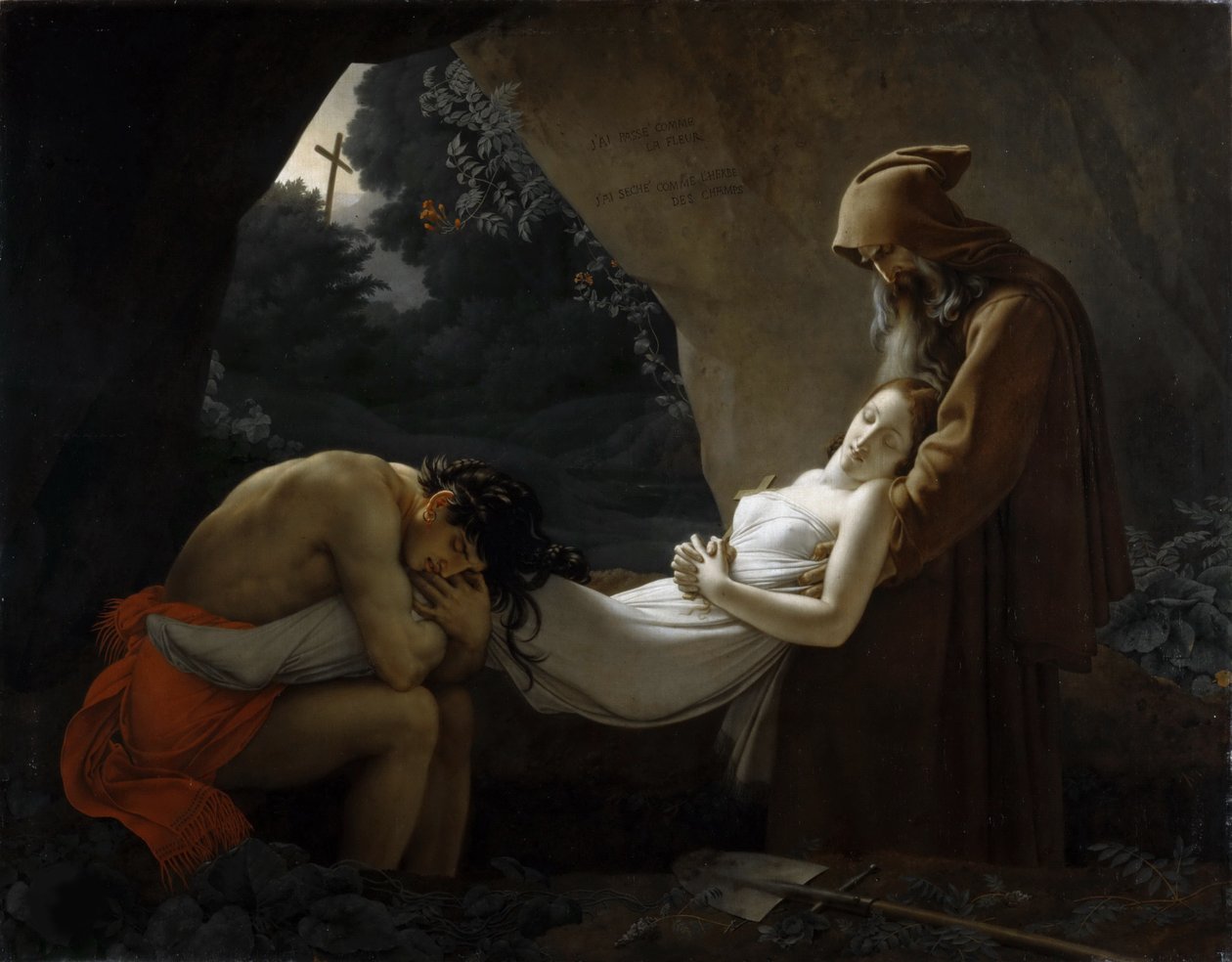 Atala síremléke, 1808. alkotó: Anne Louis Girodet de Roucy Trioson