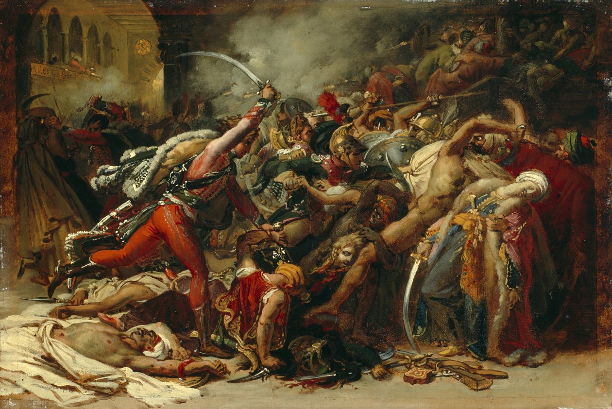 Kairó lázadása, 1810 körül alkotó: Anne Louis Girodet de Roucy Trioson