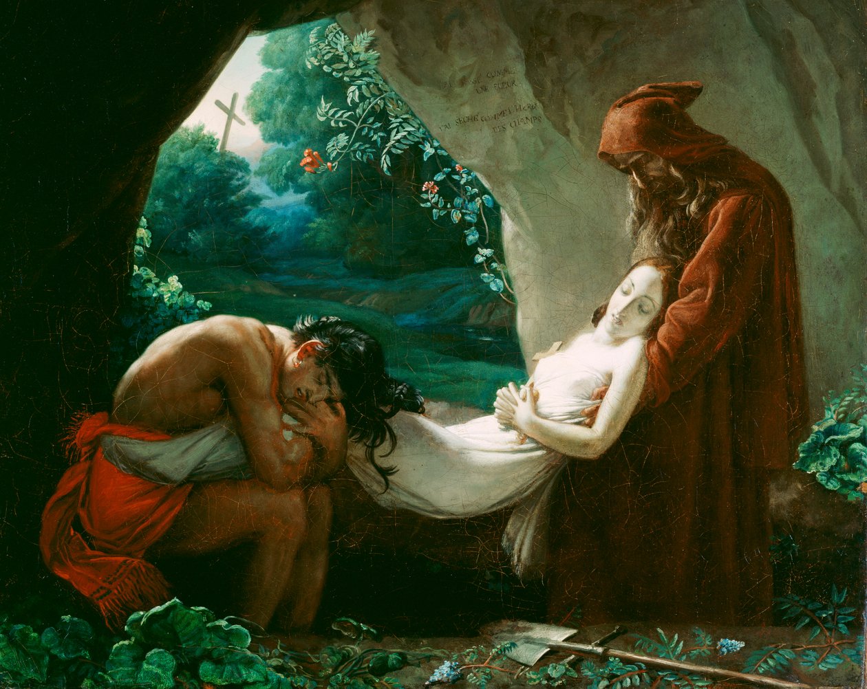 Atala temetése, 1808 körül alkotó: Anne Louis after Girodet de Roucy Trioson