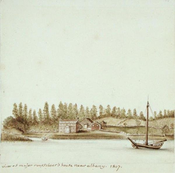 Van Rensselaer őrnagy háza Albany közelében, New York államban alkotó: Anne Marguerite Hyde de Neuville