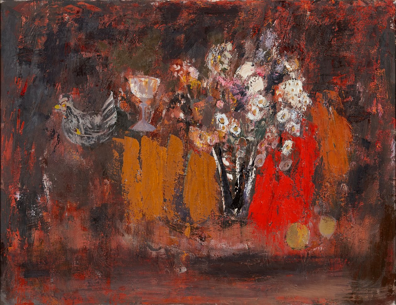 Szárított virágok (olaj, vászon) alkotó: Anne Redpath