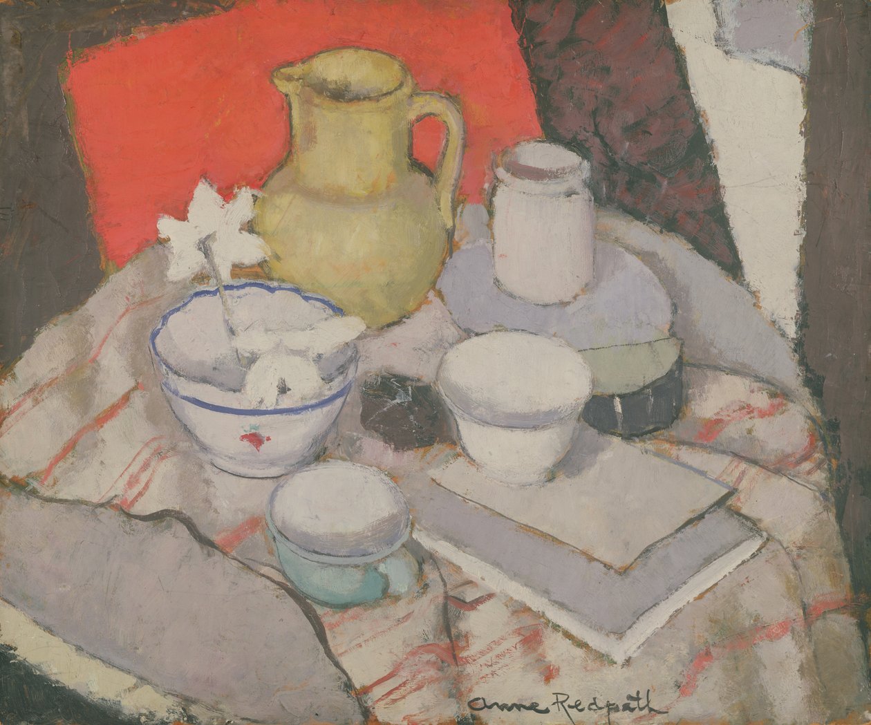 Csendélet az asztalon (olaj, vászon) alkotó: Anne Redpath