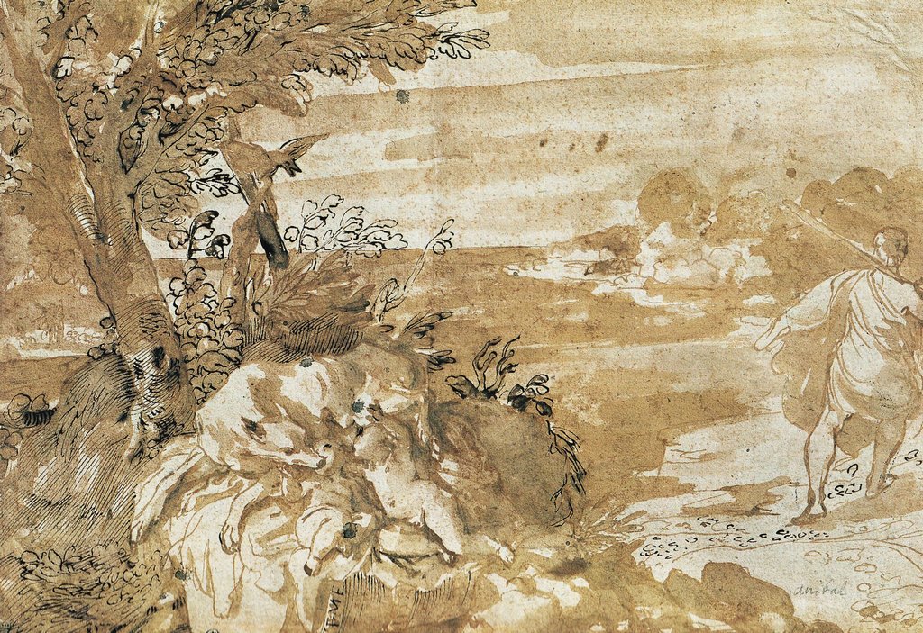 Táj Shefarkas szoptató Romulus és Remus alkotó: Annibale Carracci