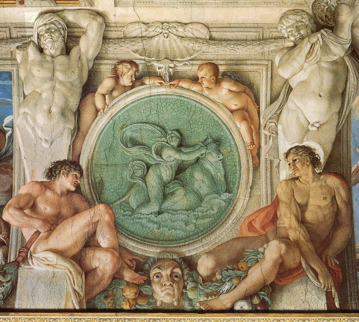 Farnese Galéria, Mennyezeti részlet alkotó: Annibale Carracci