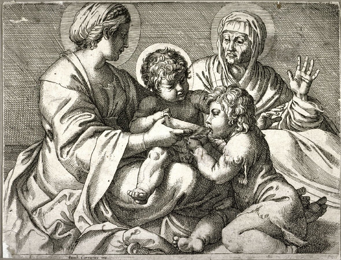 Madonna a tálból alkotó: Annibale Carracci